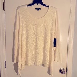 GNW Womens blouse with lace over lay. Size 2X. NWT